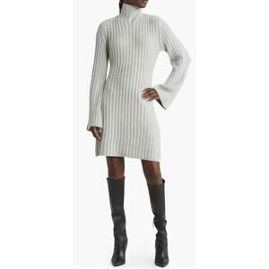 French Connection Babysoft Long Sleeve Rib Sweater‎ Dress Size Extra Small NEW